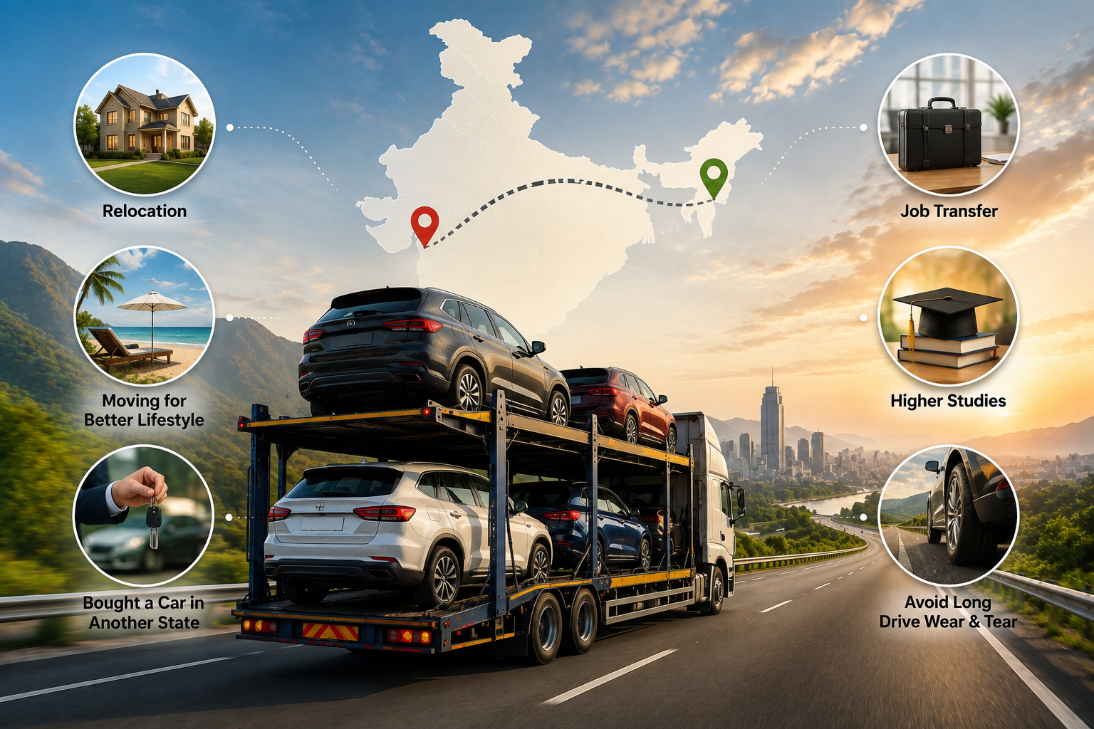 Why Transport a Car to Another State in India